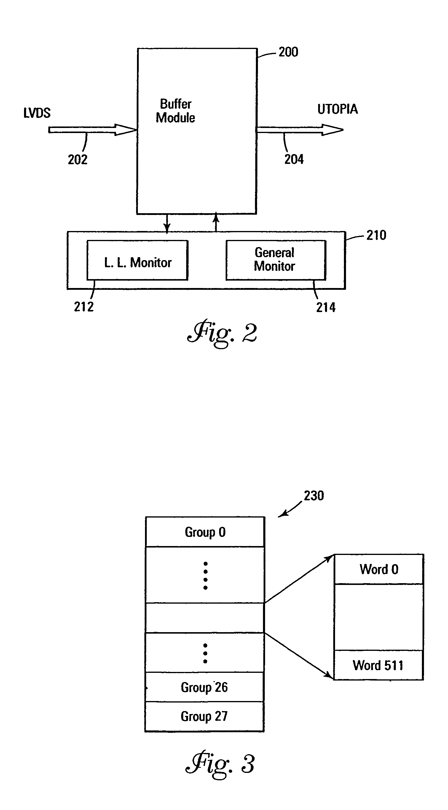 ATM linked list buffer system