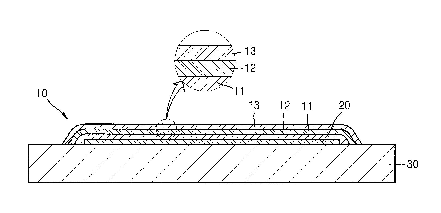 Thin film encapsulation for flat panel display device and method of manufacturing thin film encapsulation structure