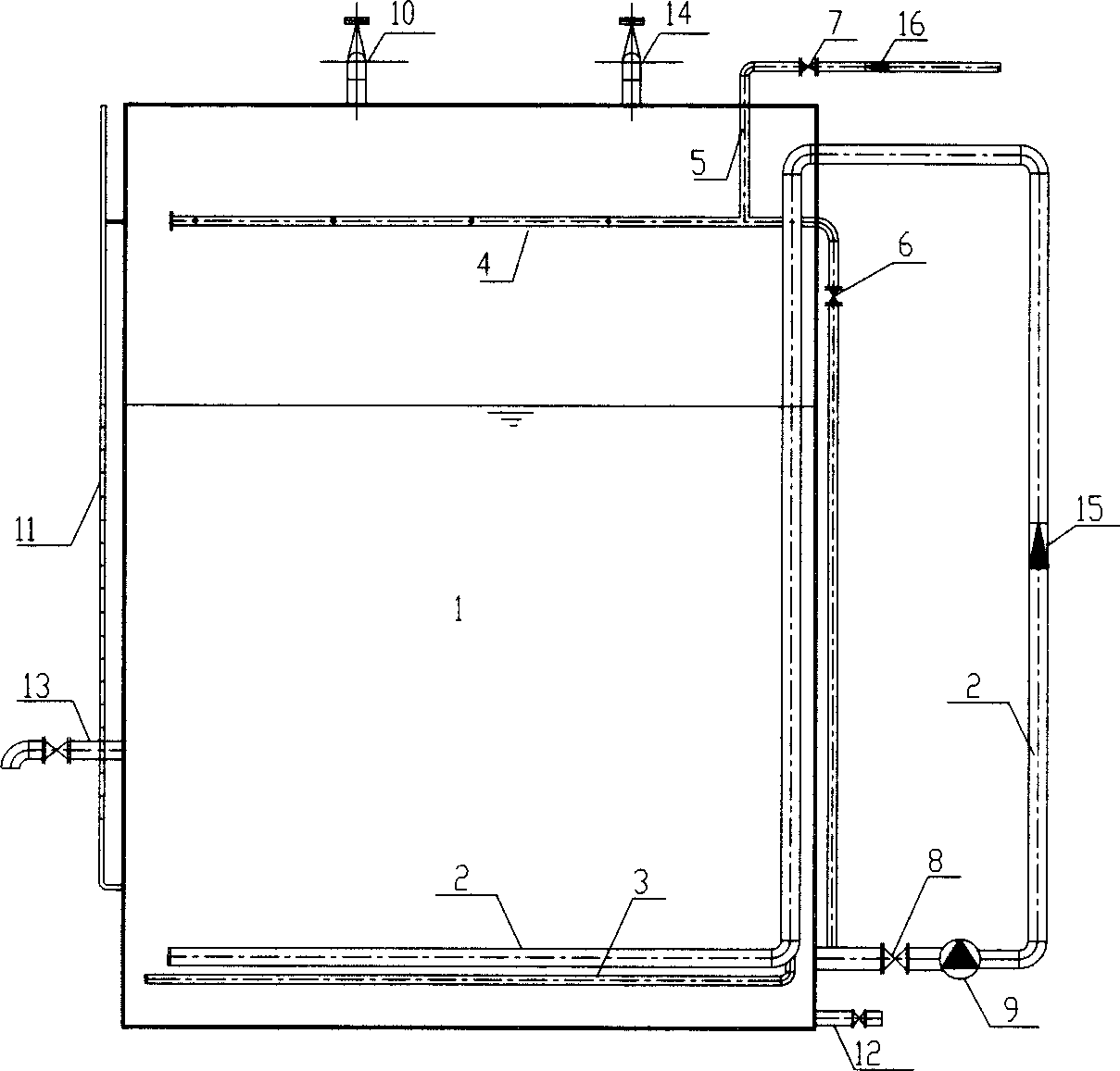 High temperature aerobic digestion device for sludge