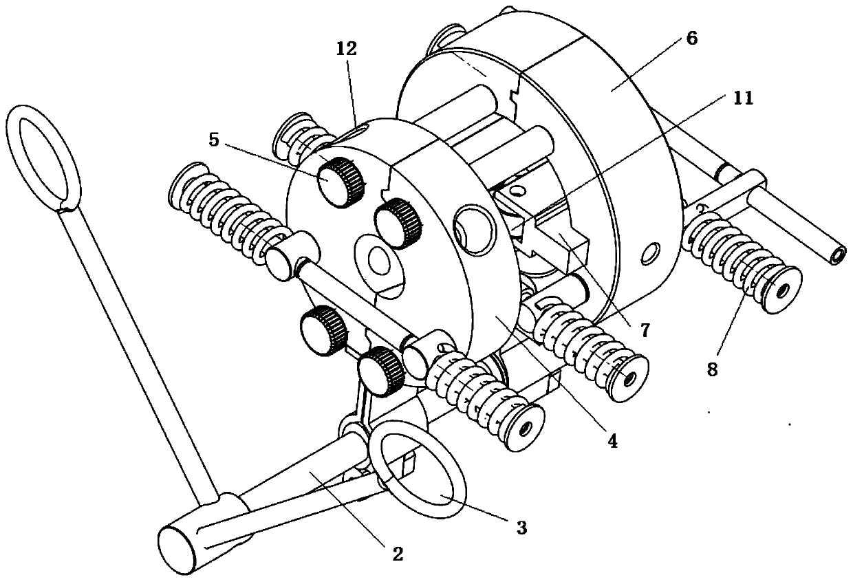 Automatic mold opening and closing mechanism for rubber coating and spraying of high-voltage electrified overhead bare conductor robot