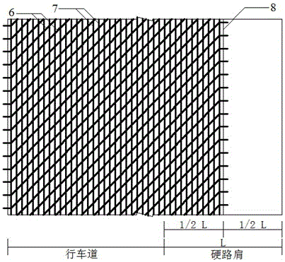 Cement concrete pavement structure provided with continuous steel bars