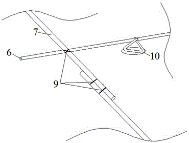 Cement concrete pavement structure provided with continuous steel bars