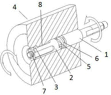 A connection device for quickly changing working heads