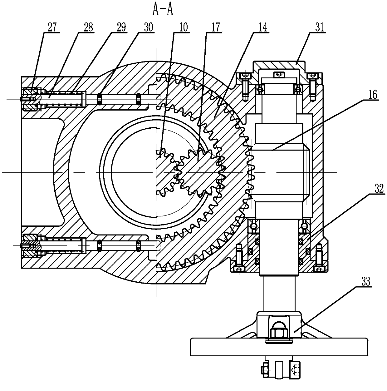 Speed reducing device of valve intelligent executer