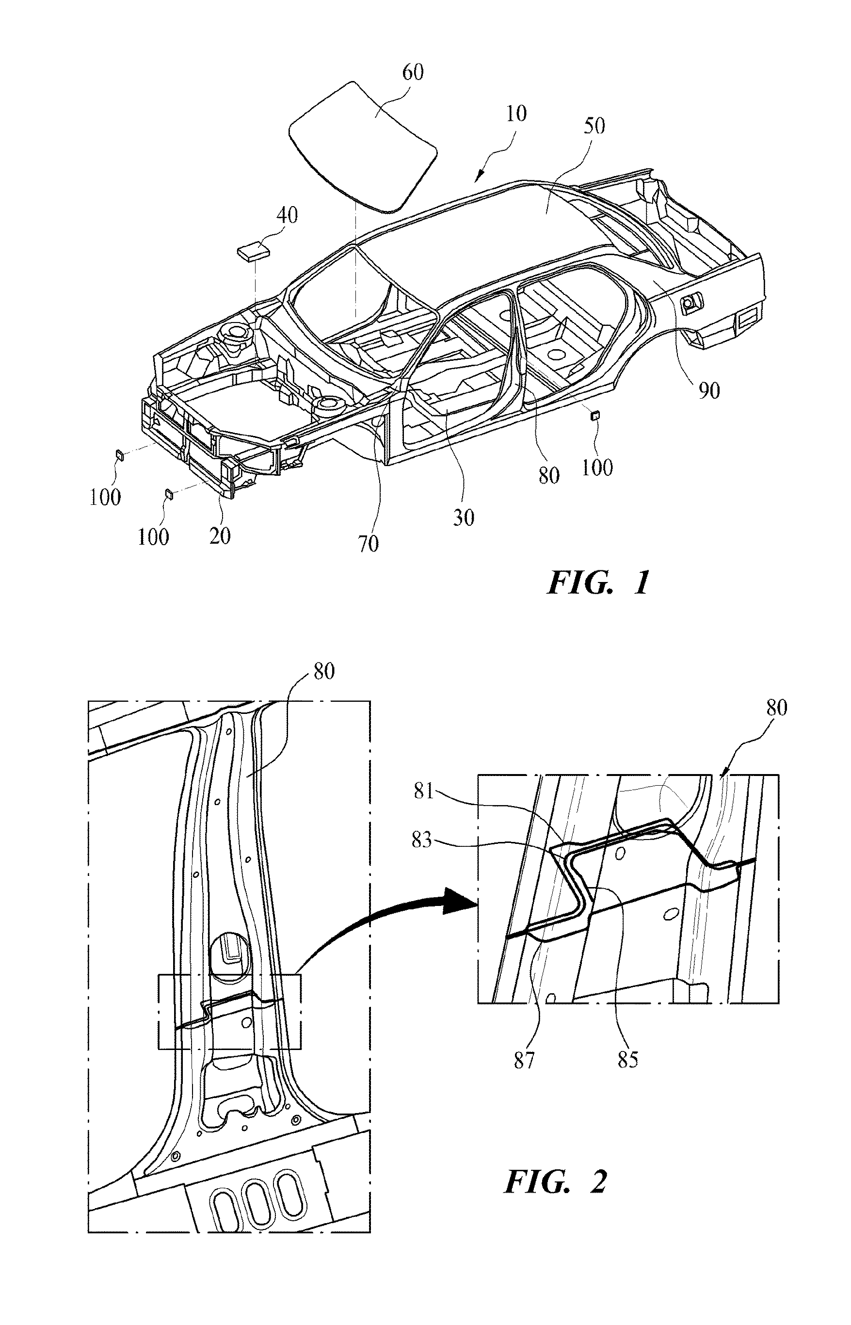 Airbag sensor module and car body integrated with airbag sensor module