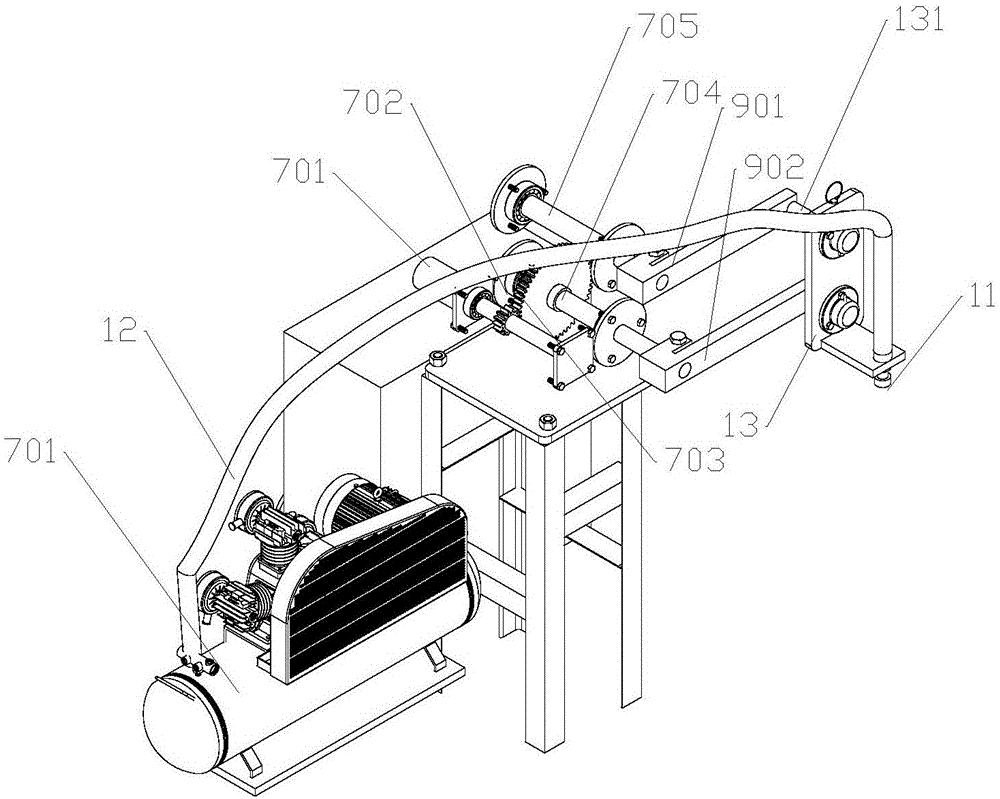 Box packing system of liquid transfer gun head