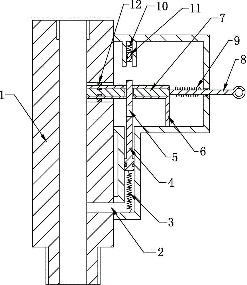 Compression gauge cut-off type short circuit