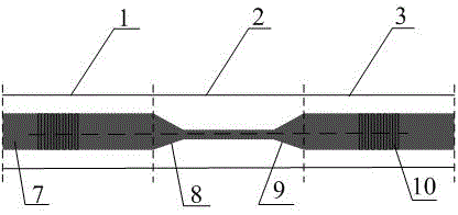 Tapered-waveguide-assisted cascade long-period waveguide grating sensor and preparation method thereof