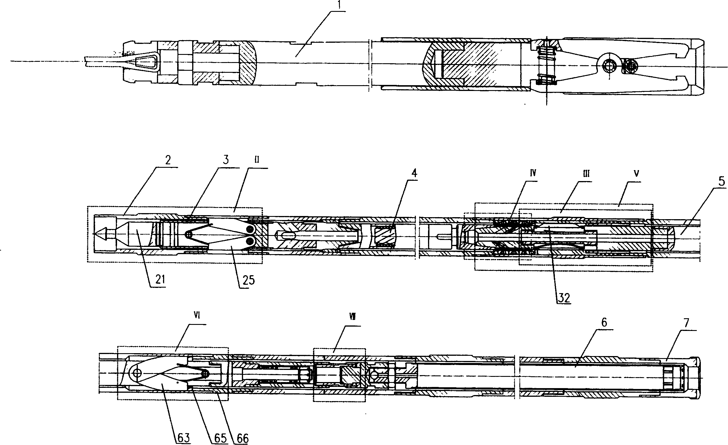 Three-in-one combined core drilling outfits