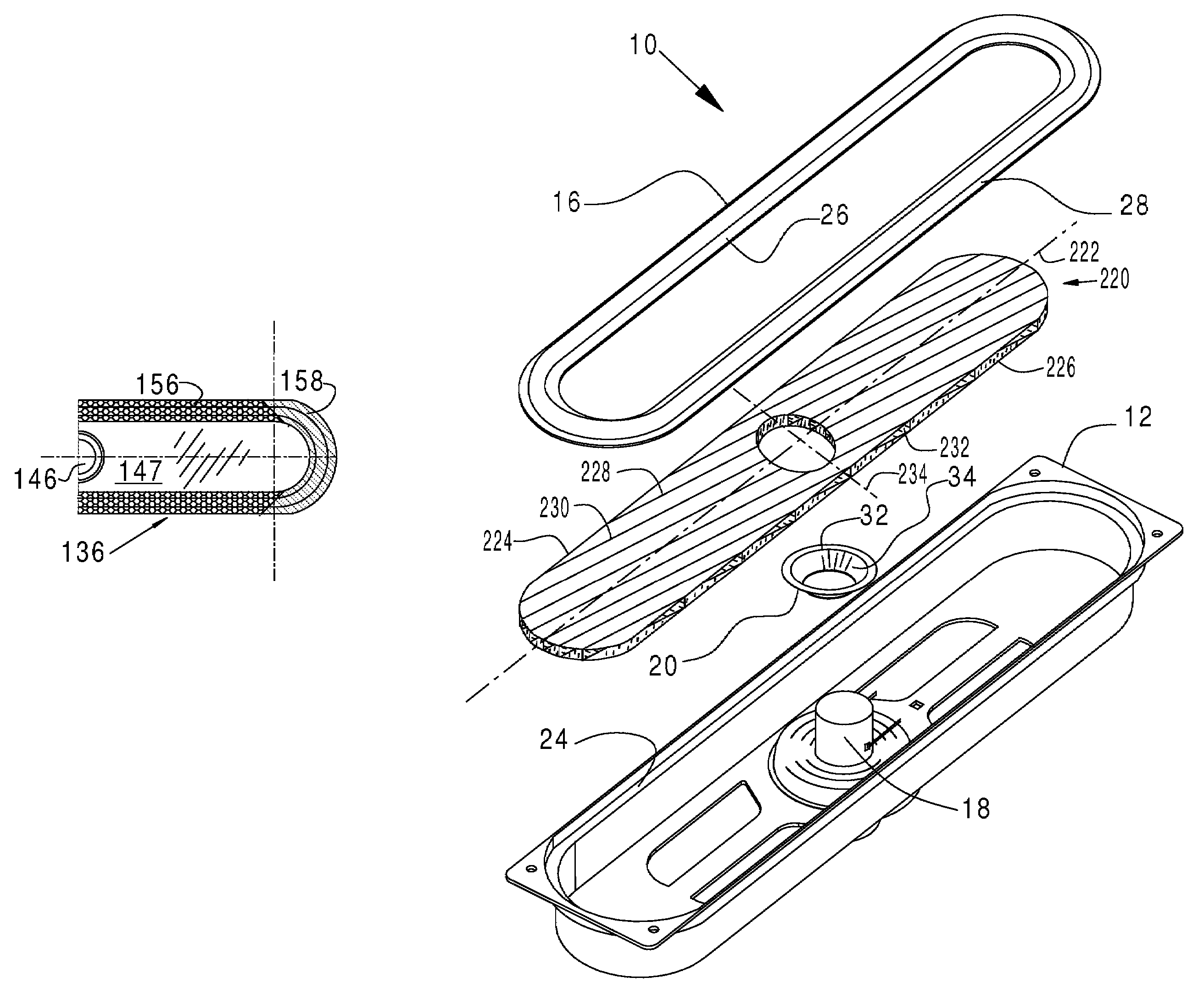 Speaker edge and resonator panel assembly