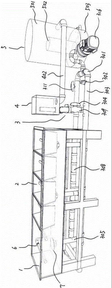 Rising and falling flow culture facility suitable for juvenile mollusk culture