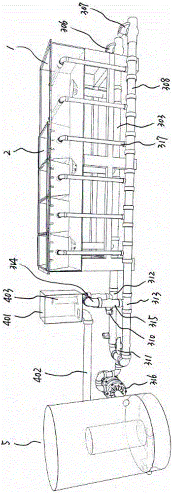 Rising and falling flow culture facility suitable for juvenile mollusk culture