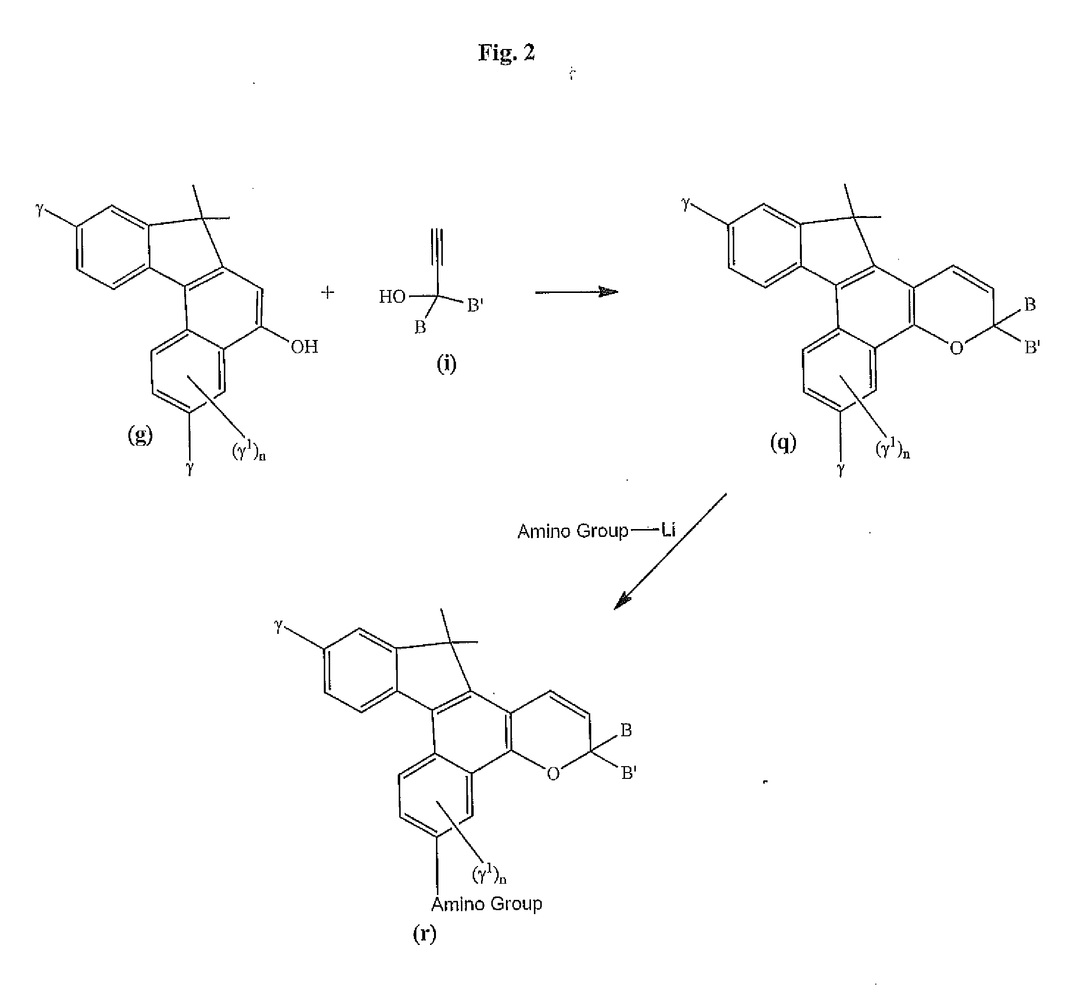 Photochromic materials that include 6-amino substituted indeno-fused naphthopyrans