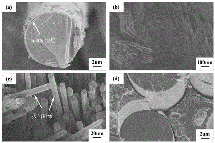 Interface modification method of SiCf/SiC composite material