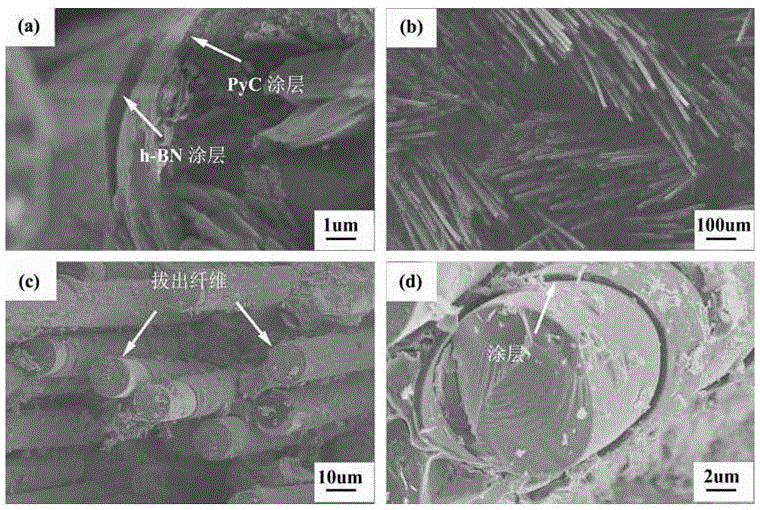 Interface modification method of SiCf/SiC composite material