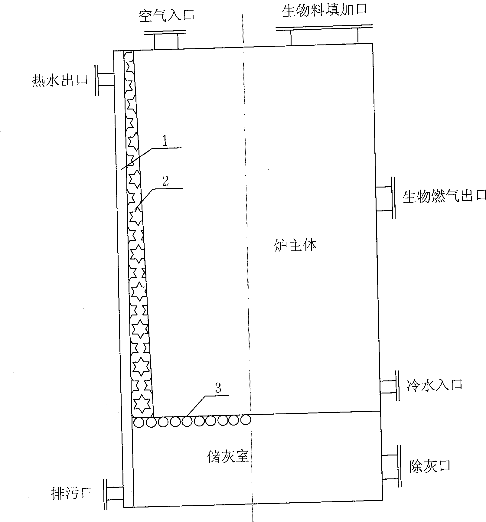 System for heating large heat receiver by biological gas