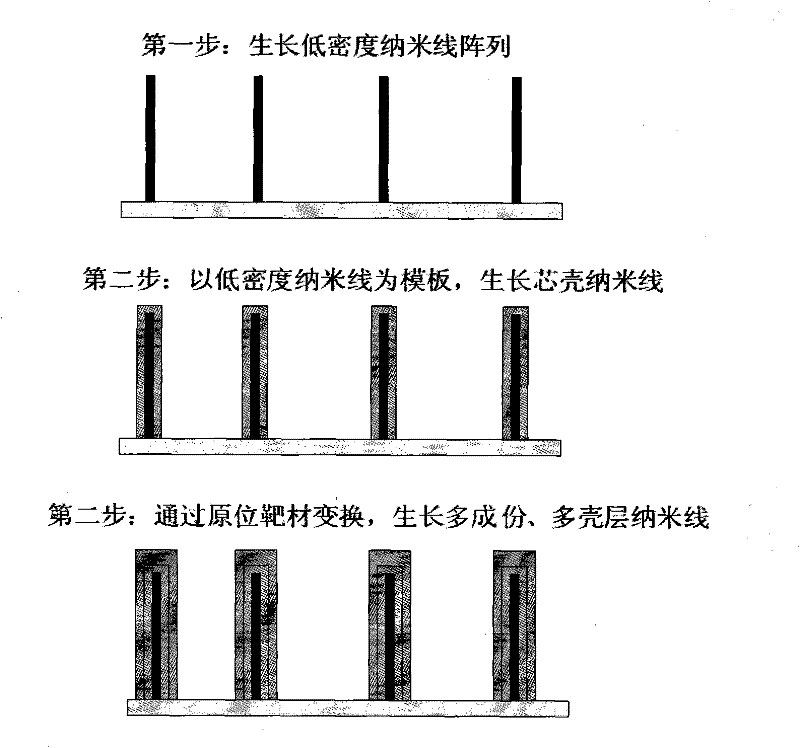 Preparation method of core shell type nanowire