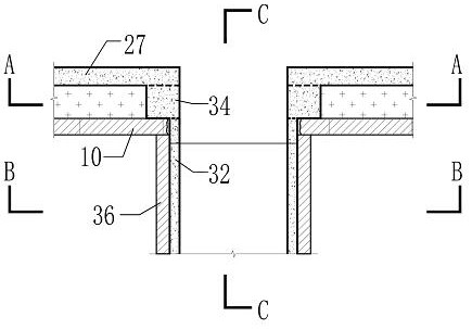 Underground three-layer large-span column-free station structure