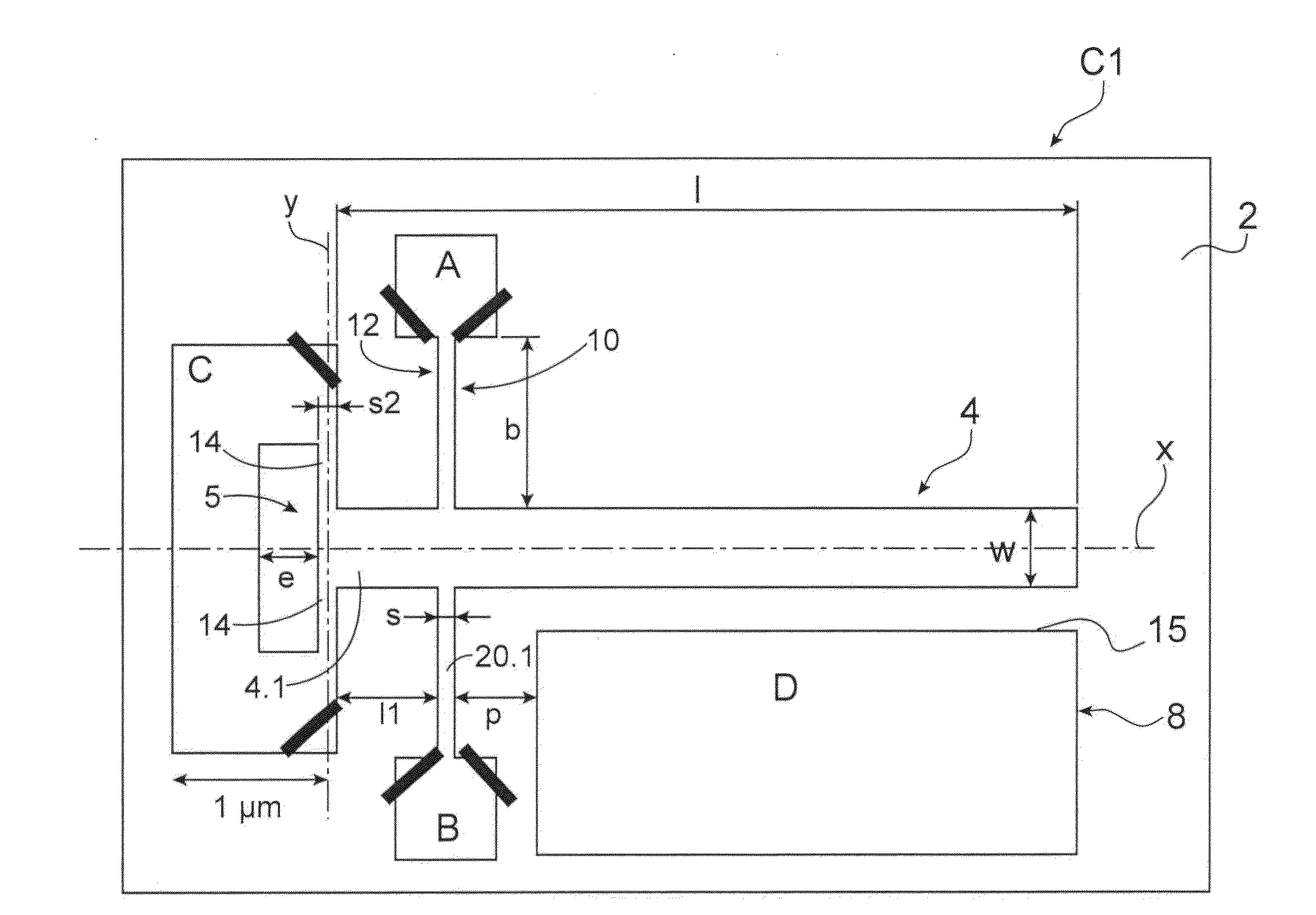 Thermal flow sensor with vibrating element and gas sensor comprising at least one such sensor