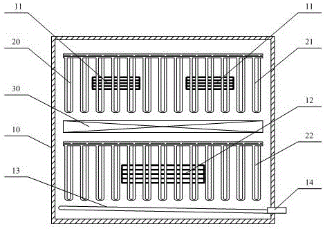 Working position separated type radiant heat exchange air conditioner terminal device and heat exchange treating method