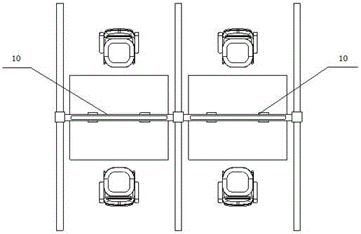 Working position separated type radiant heat exchange air conditioner terminal device and heat exchange treating method