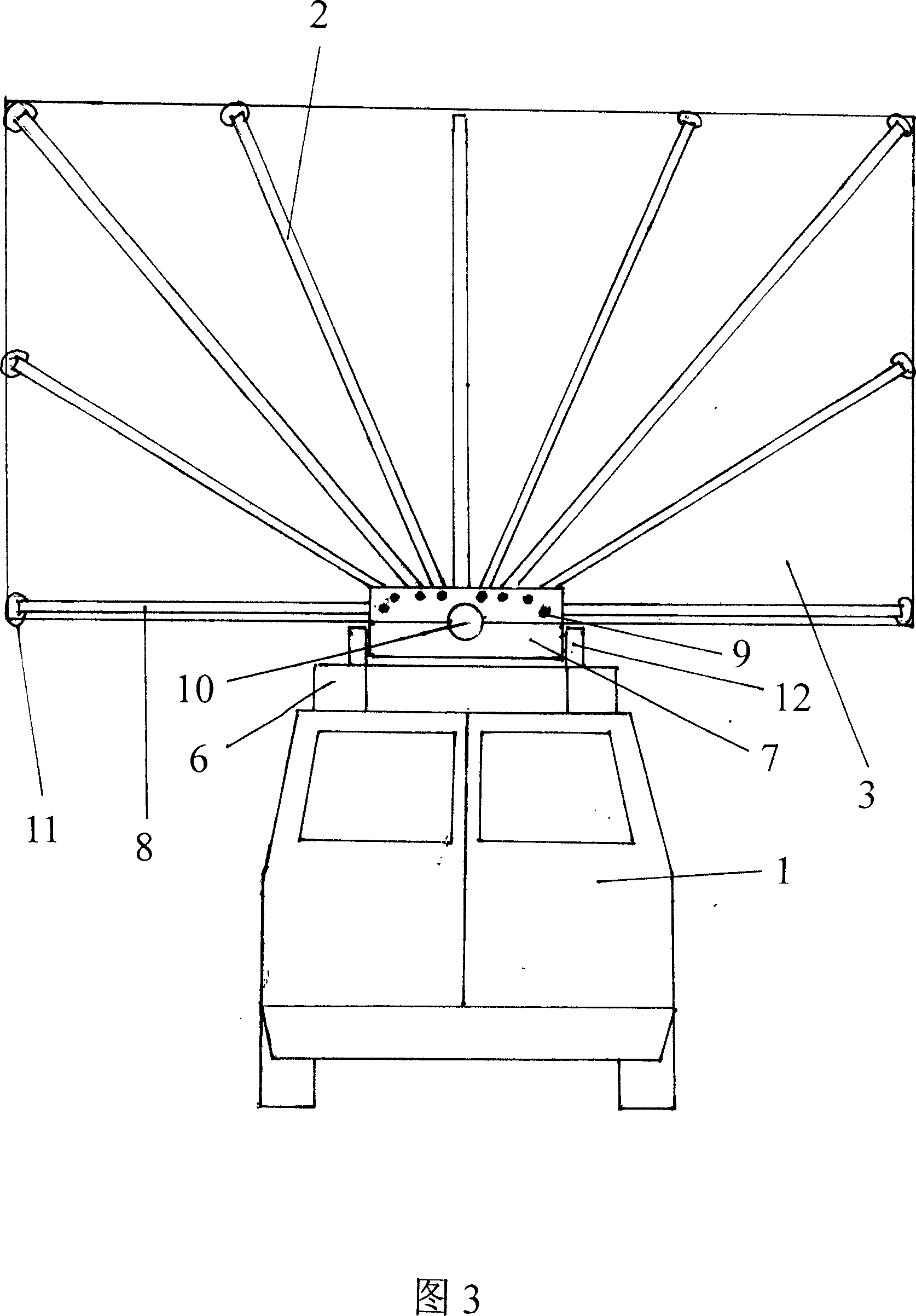 Vehicular video projection and play apparatus for high-brightness screen