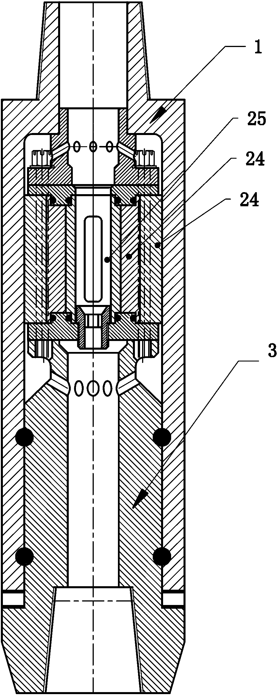 Water pressure torsional impact device for well drilling