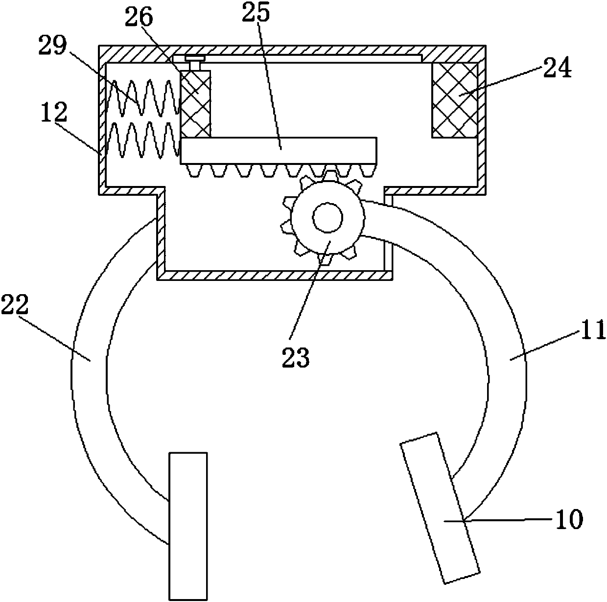 Efficient assembling device for new energy battery pack