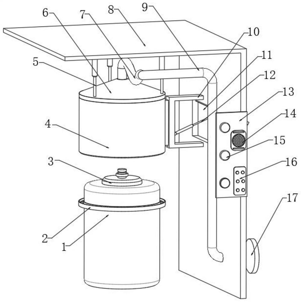 Rapid detection and alarm device based on LNG (Liquefied Natural Gas) storage