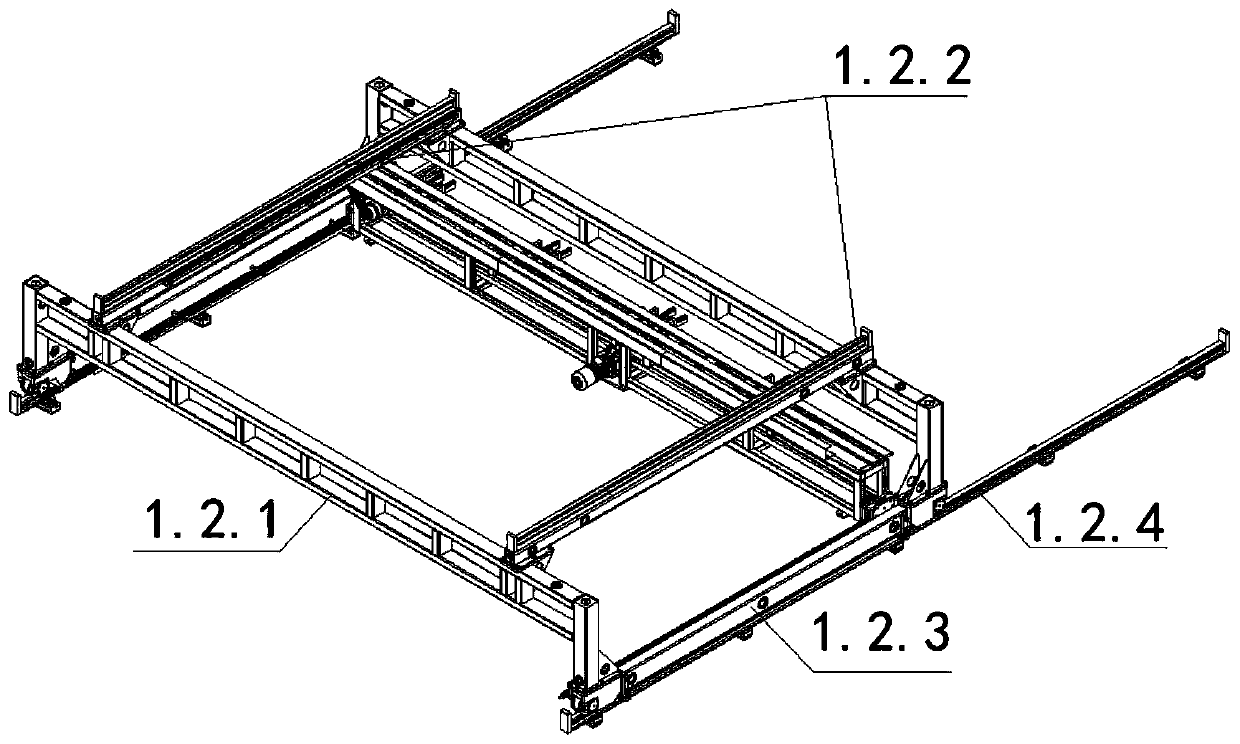 Full-automatic discharging and stacking production line and production process for automobile plate springs