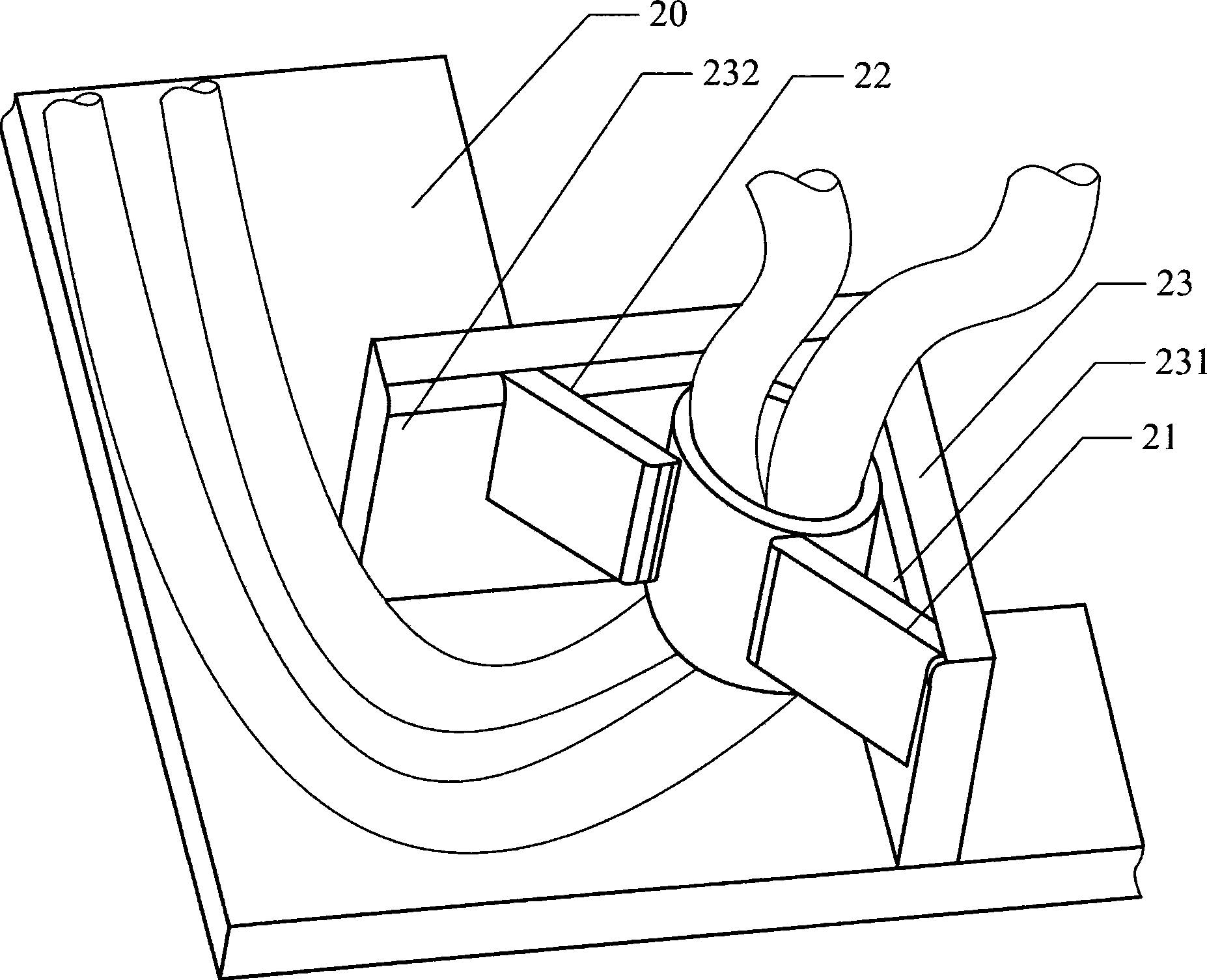 Fixed device for conductor and backlight module with the fixed device for liquid crystal display