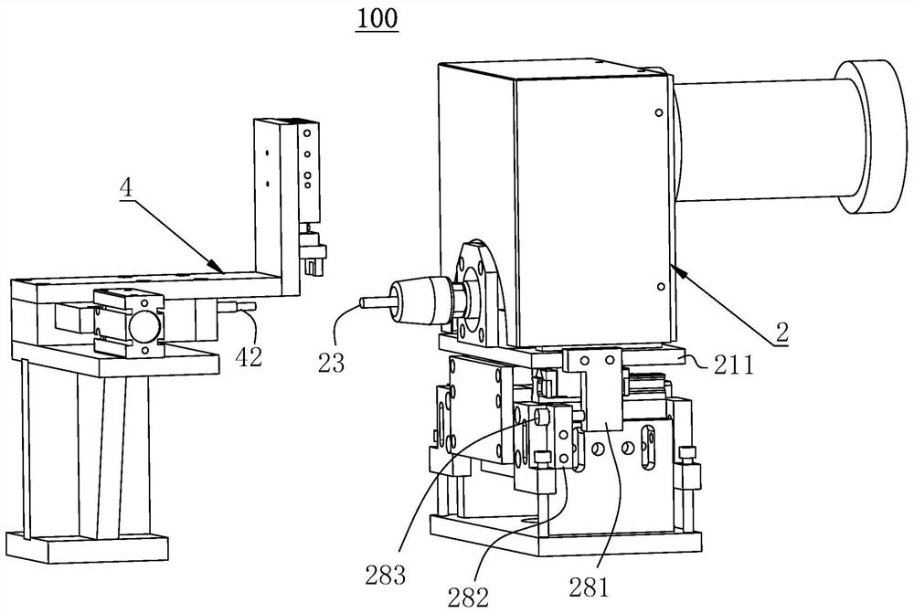 Spin riveting machine and abutting device thereof