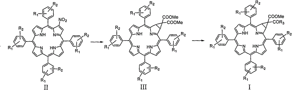 Tetraphenylmethylene chlorin compound, and preparation method and application thereof