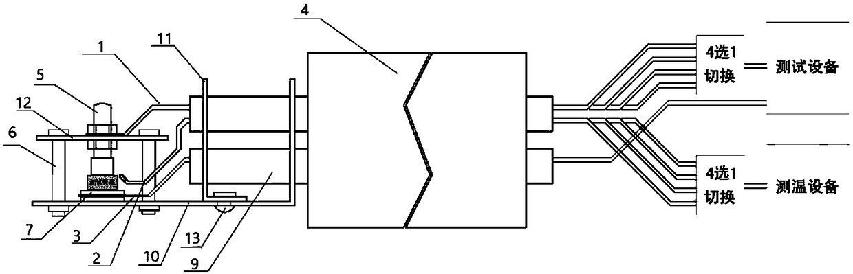 Multi-channel high-temperature dielectric temperature spectrum testing device