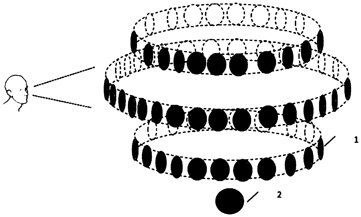 An interface three-dimensional display method based on an MR mixed reality technology and an interaction system