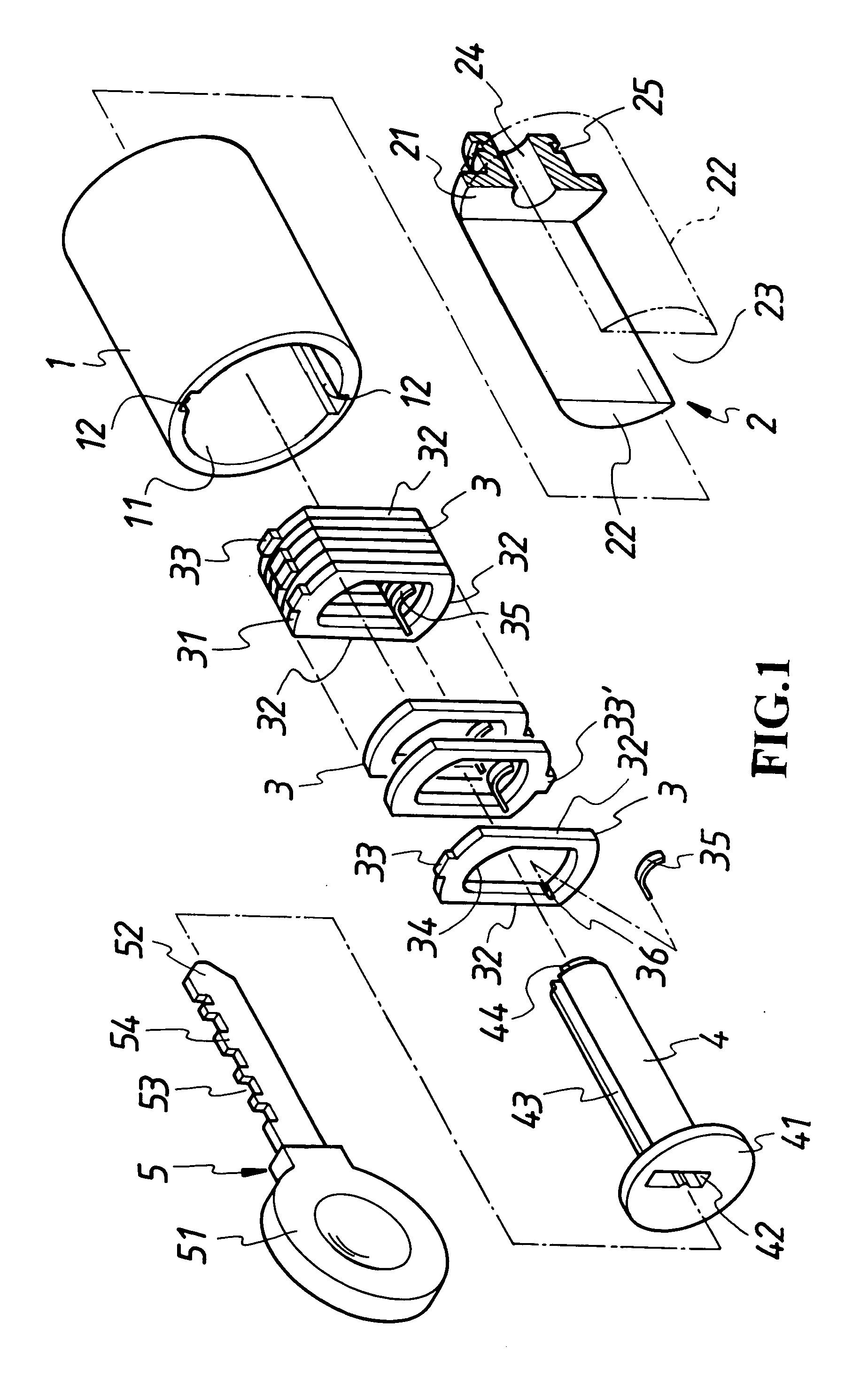 3-action lock barrel