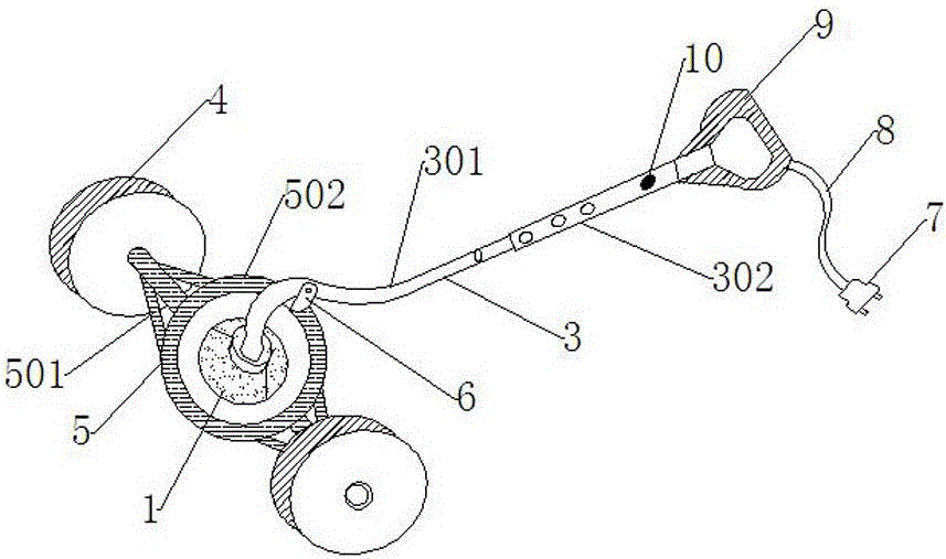 A vertical rail plane electric grinder