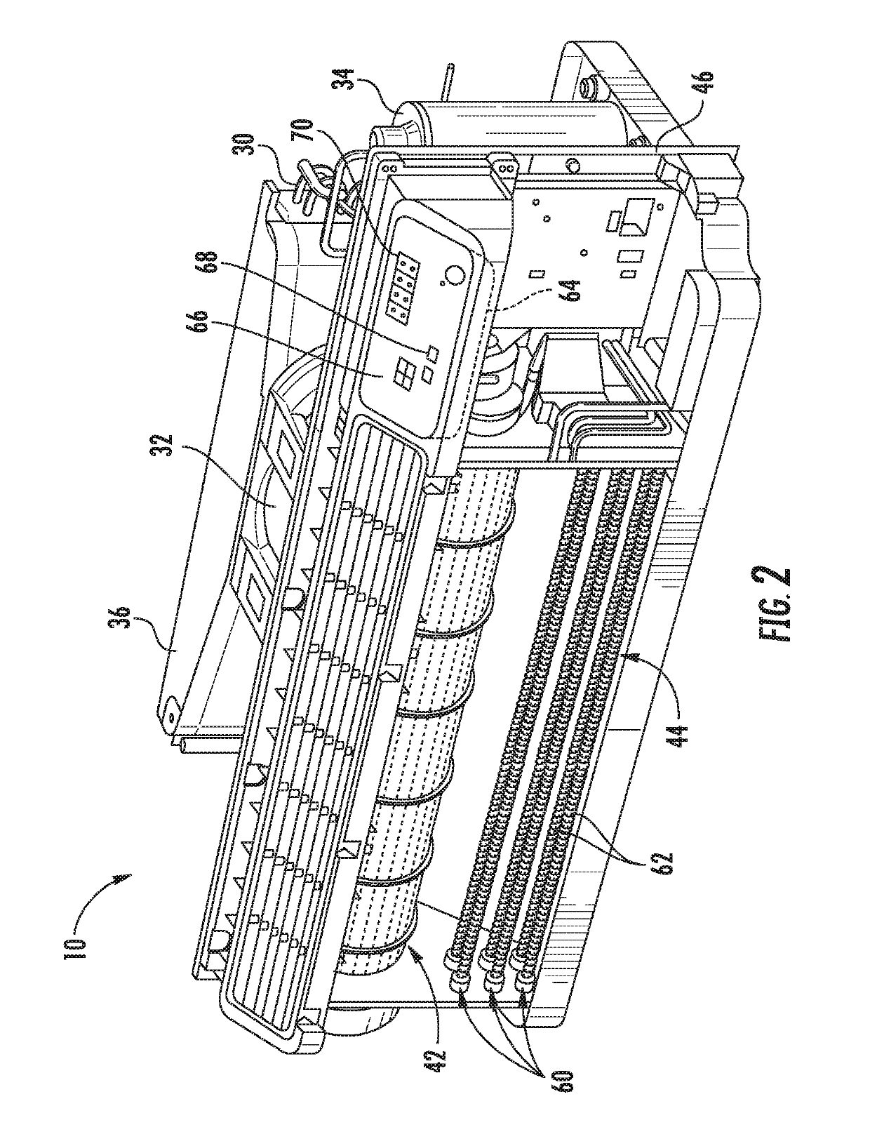 Fan assembly for a packaged terminal air conditioner unit