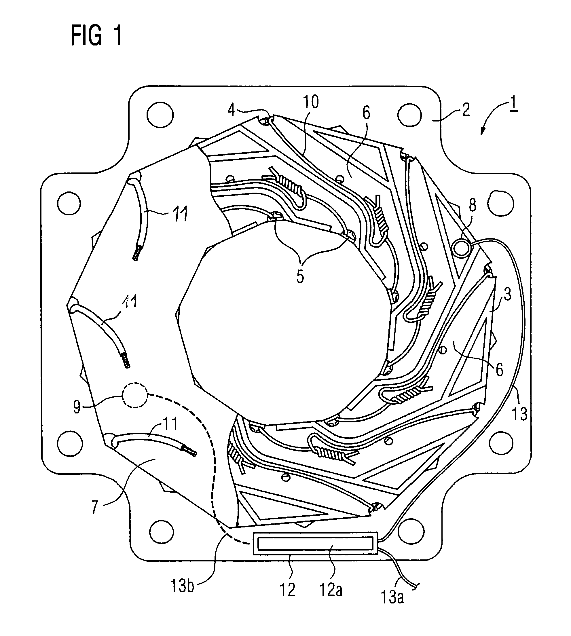 Electric machine with a winding support assembly and a measuring system