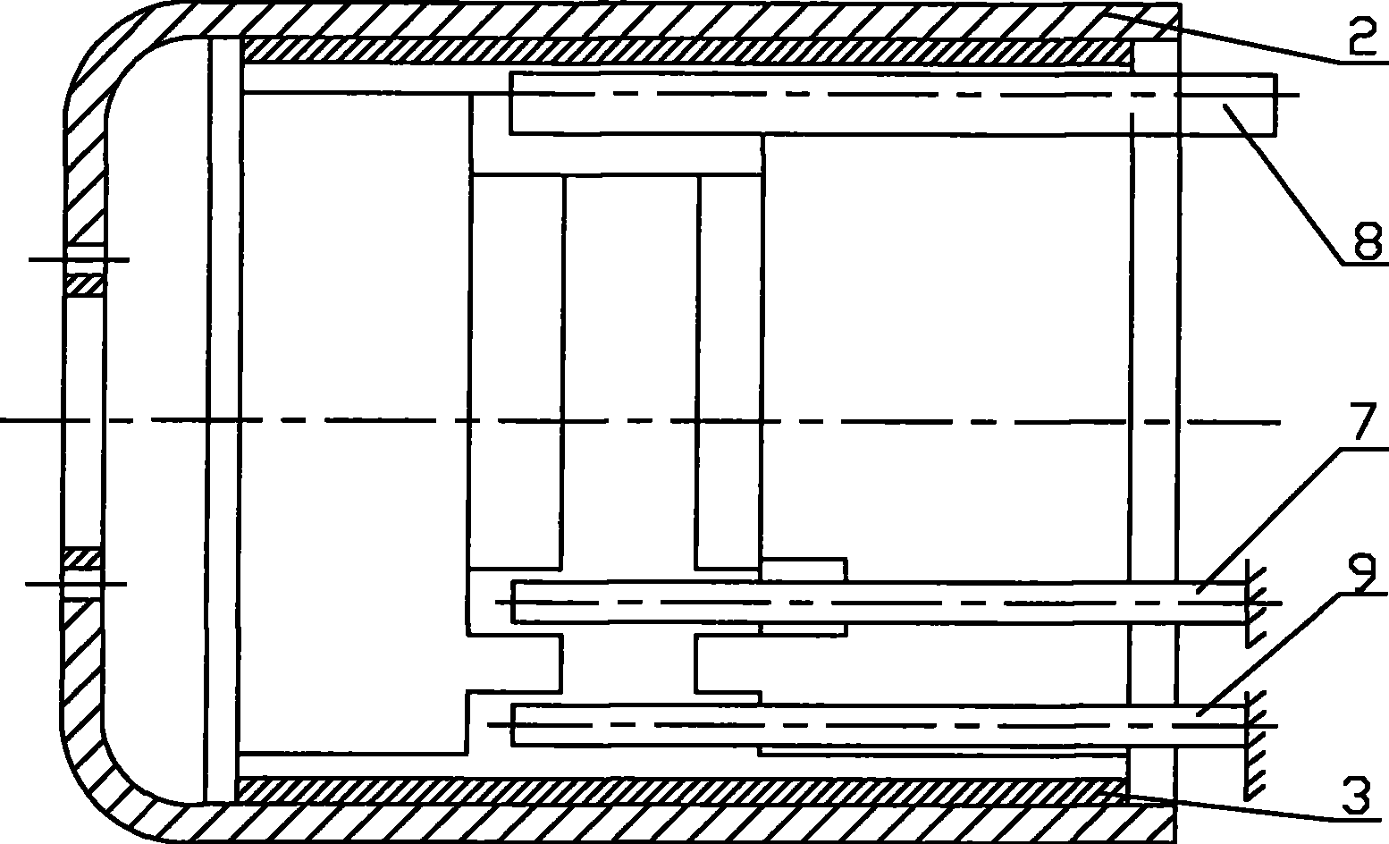 Brake with drum type floating brake shoe bidirectional propulsion structure