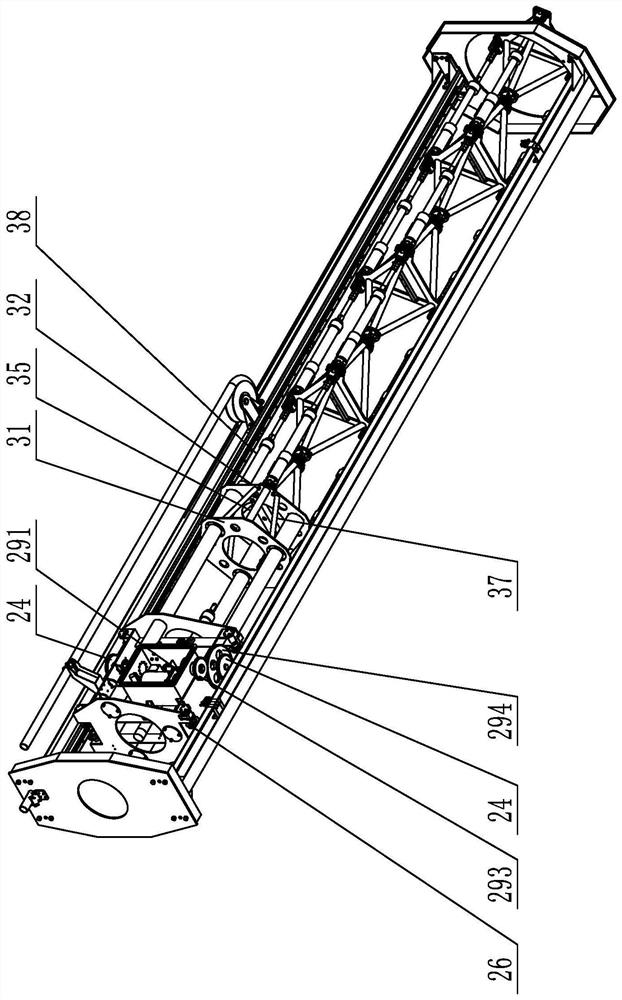 A multi-section three-parallel mechanism mechanical arm device that can realize automatic retraction