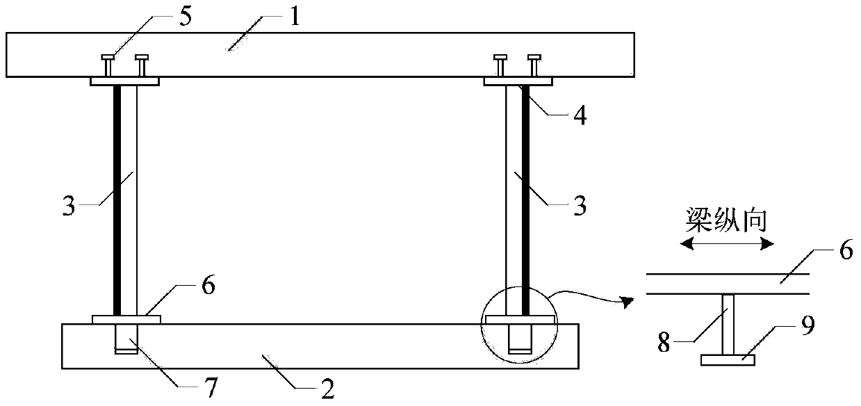 Lower flange anti-pulling composite box girder with corrugated steel webs and construction method