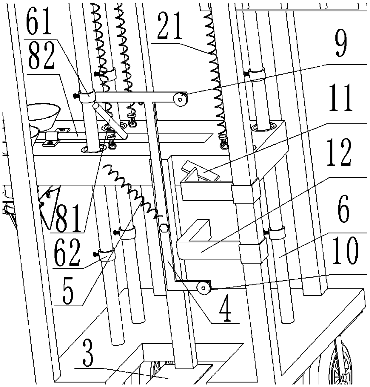 Seedling culture bowl transplanting device