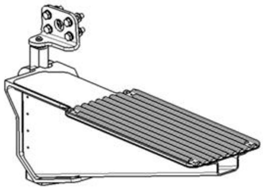 A helicopter rotary pedal