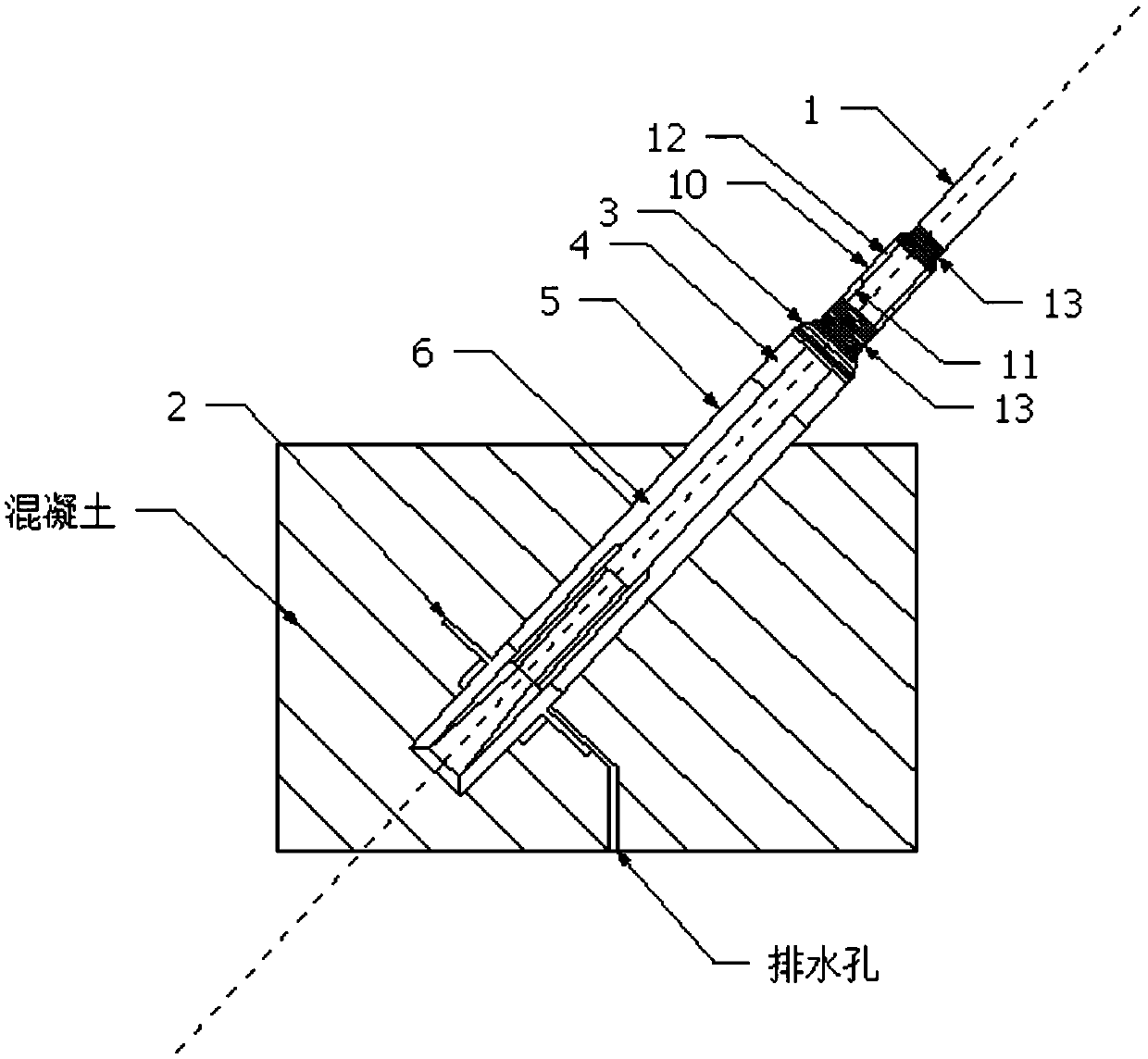 Cable anchoring anti-corrosion structure of stayed-cable bridge and anti-corrosion technology