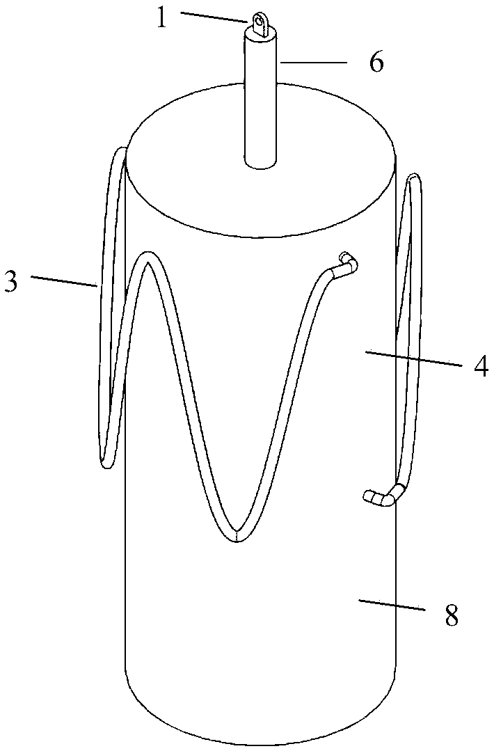 Wave-shaped pipe surrounding type gas inerter