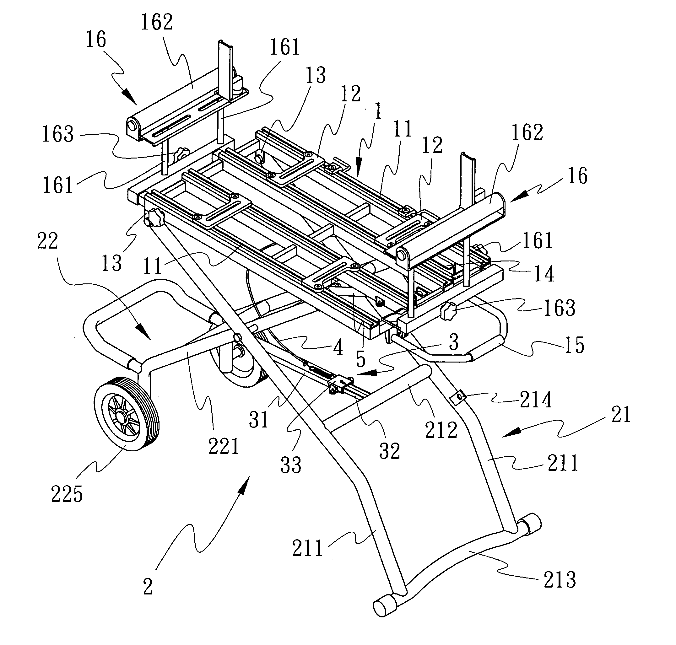 Cutting machine push cart