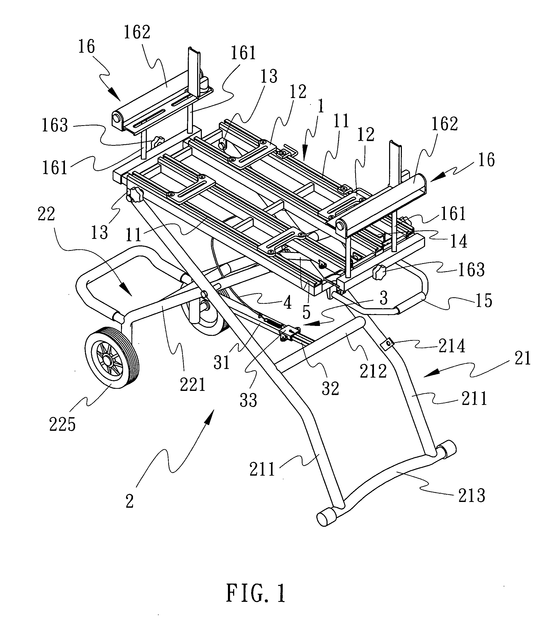 Cutting machine push cart