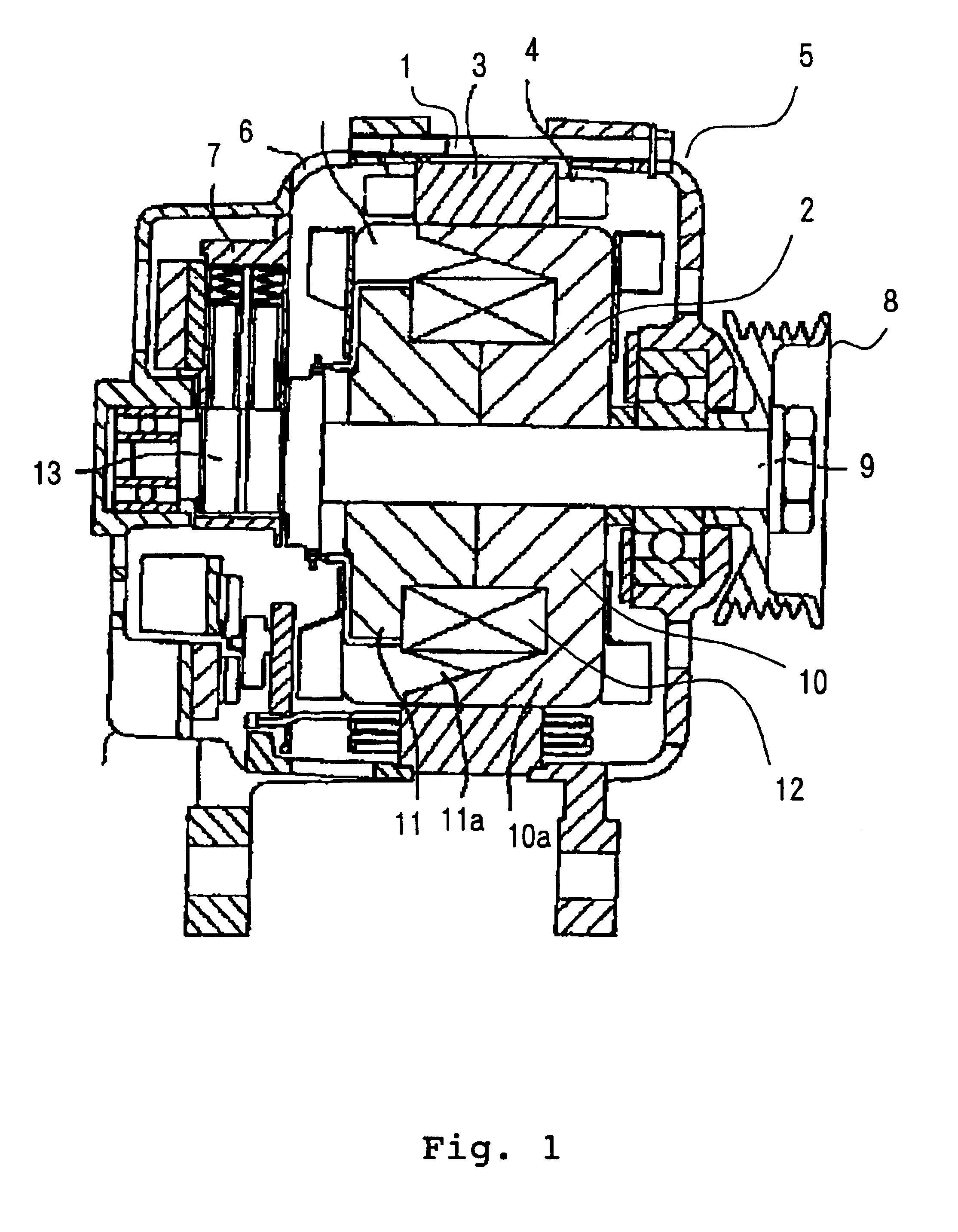 Rotating electrical machine for vehicle