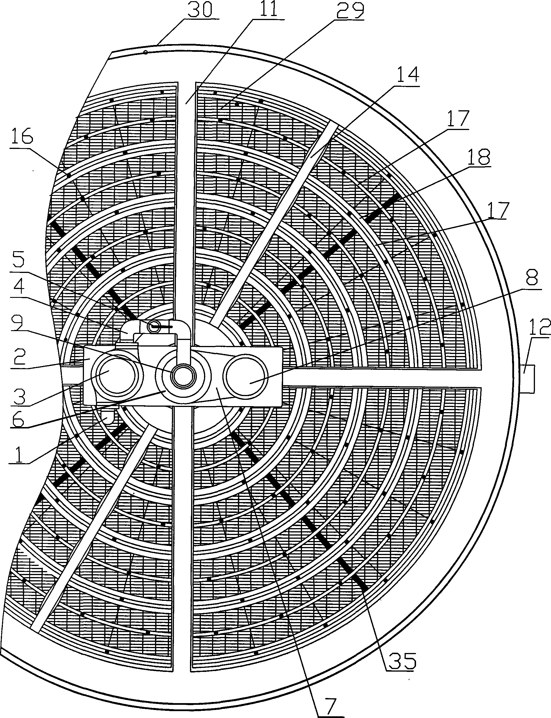 V shaped groove type microgrid component capable of continuously on-line updating dynamic membrane and use method thereof